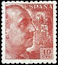 Spain 1940 Franco 10 CTS Brown Edifil 920. España 920. Uploaded by susofe